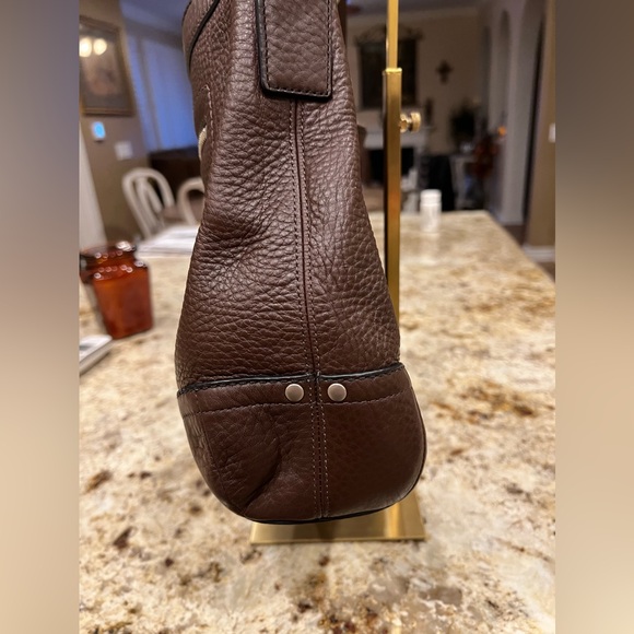 VTG Coach Pebbled Leather Shoulder Bag in Chocolate (Dk brown) - Picture 5 of 13